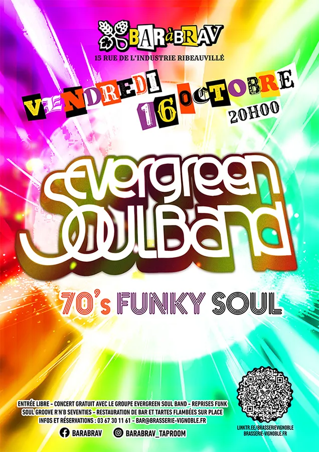 Concert Funk Soul R&rsquo;N&rsquo;B Groove avec Evergreen Soul Band
