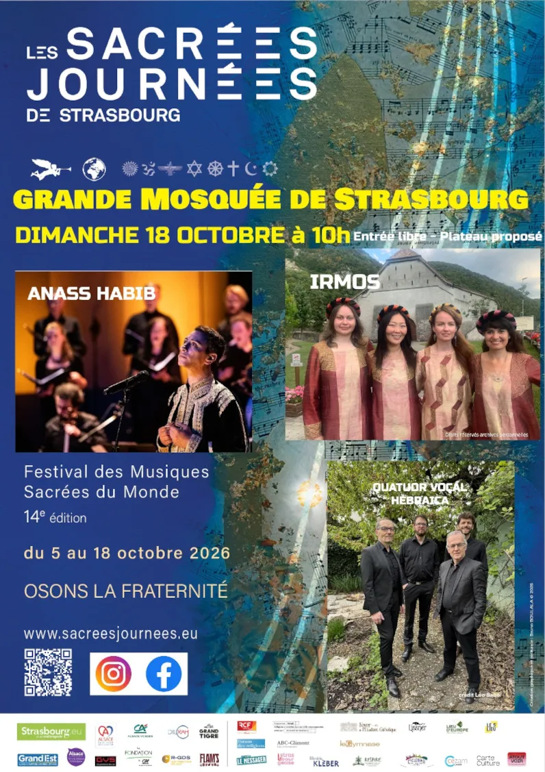 Concert 9 : Quatuor Vocal HEBRAICA – Ensemble IRMOS – ANASS HABIB
