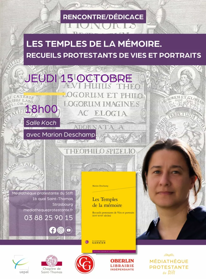 Les Temples de la mémoire, conférence avec Marion Deschamp