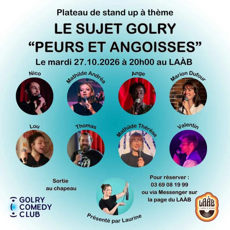Stand-up à thème : Le Sujet Golry « Peurs et angoisses »
