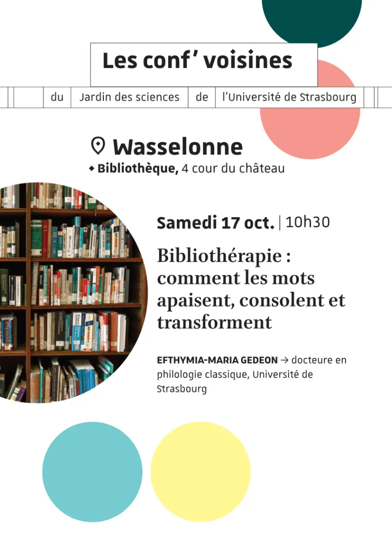 Conf&rsquo; voisines | Bibliothérapie : comment les mots apaisent, consolent et transforment