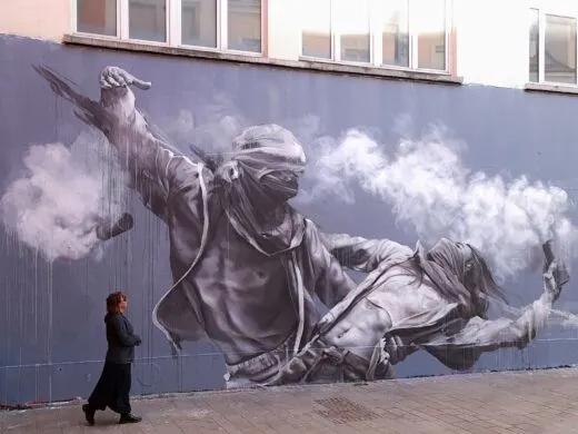 La fresque de Spear au Mur de Mulhouse, entre combat et communion