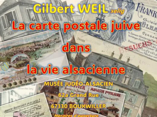 La carte postale juive dans la vie alsacienne – du 3 septembre au 12 novembre – Bouxwiller