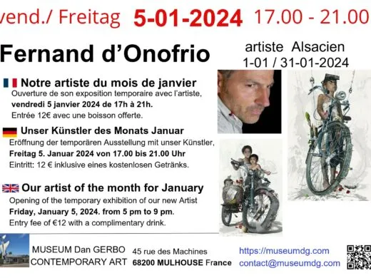 Fernand d&rsquo;ONOFRIO – du 1er au 31 janvier – Mulhouse