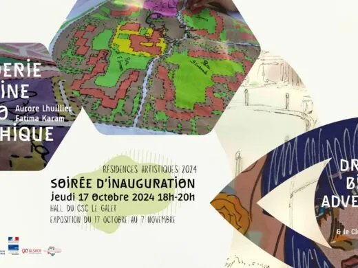 BRODERIE URBAINE CARTOGRAPHIQUE + DRAWING BIZARRE ADVENTURE – du 17 octobre au 7 novembre – Strasbourg