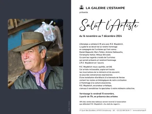 Salut l&rsquo;artiste – du 16 novembre au 7 décembre – Strasbourg