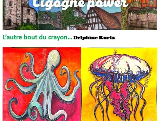 Exposition de Sandra Cadet (Cigogne Power) et Delphine Kurtz – Du 1er au 4 juillet – Sélestat