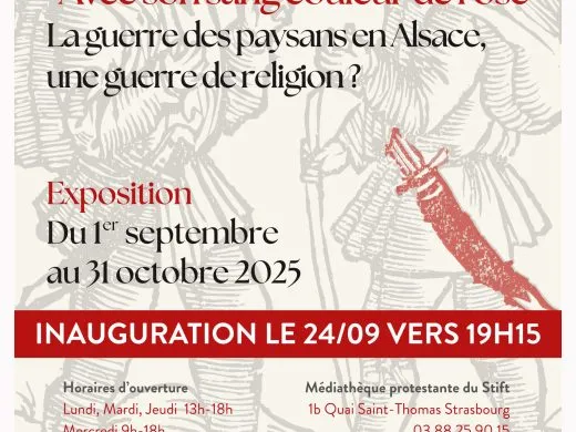 Exposition « Avec son sang couleur de rose. La guerre des Paysans, un guerre de sang ? » – du 1er septembre au 31 octobre – Strasbourg