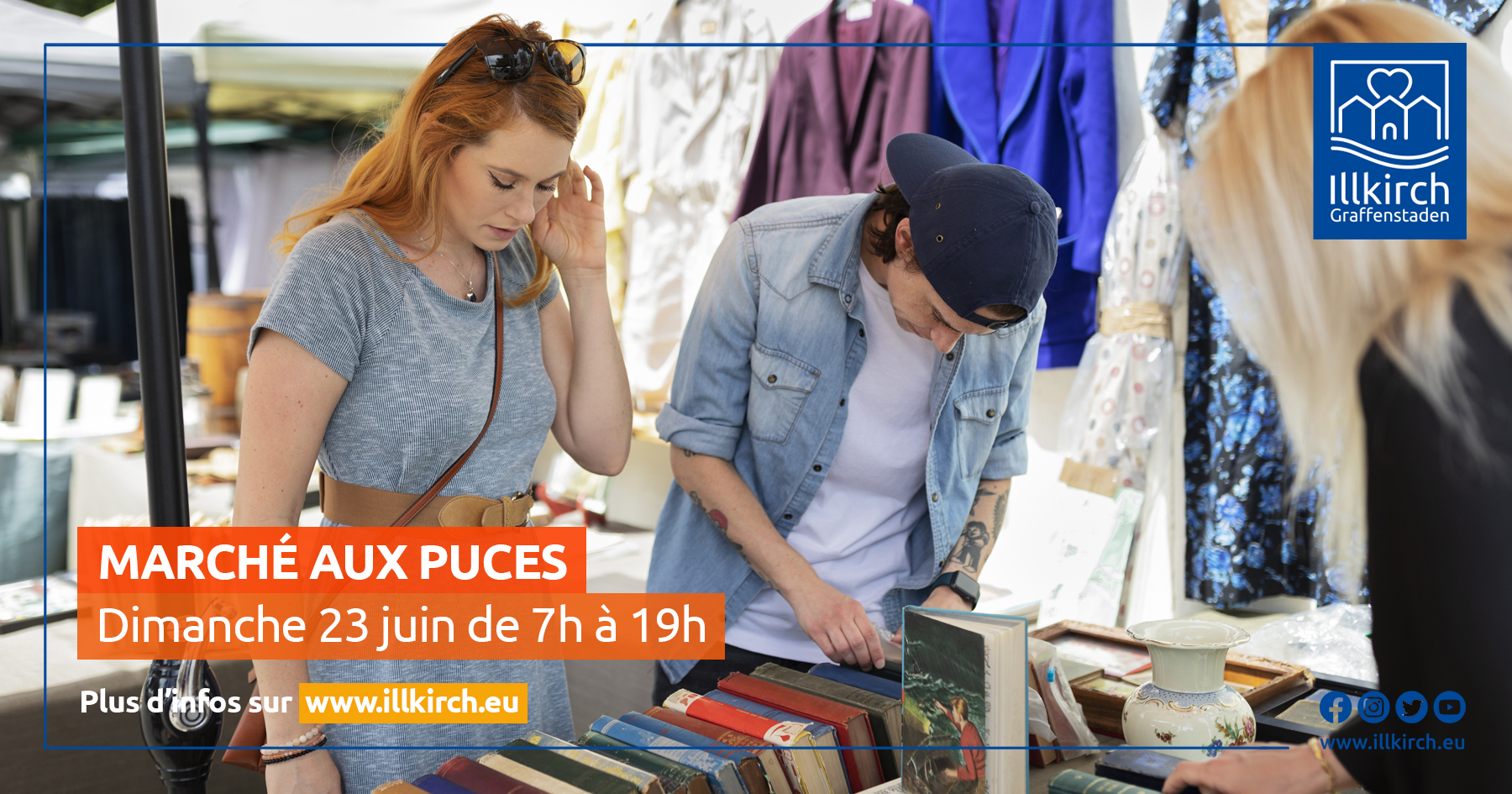 affiche marchés aux puces